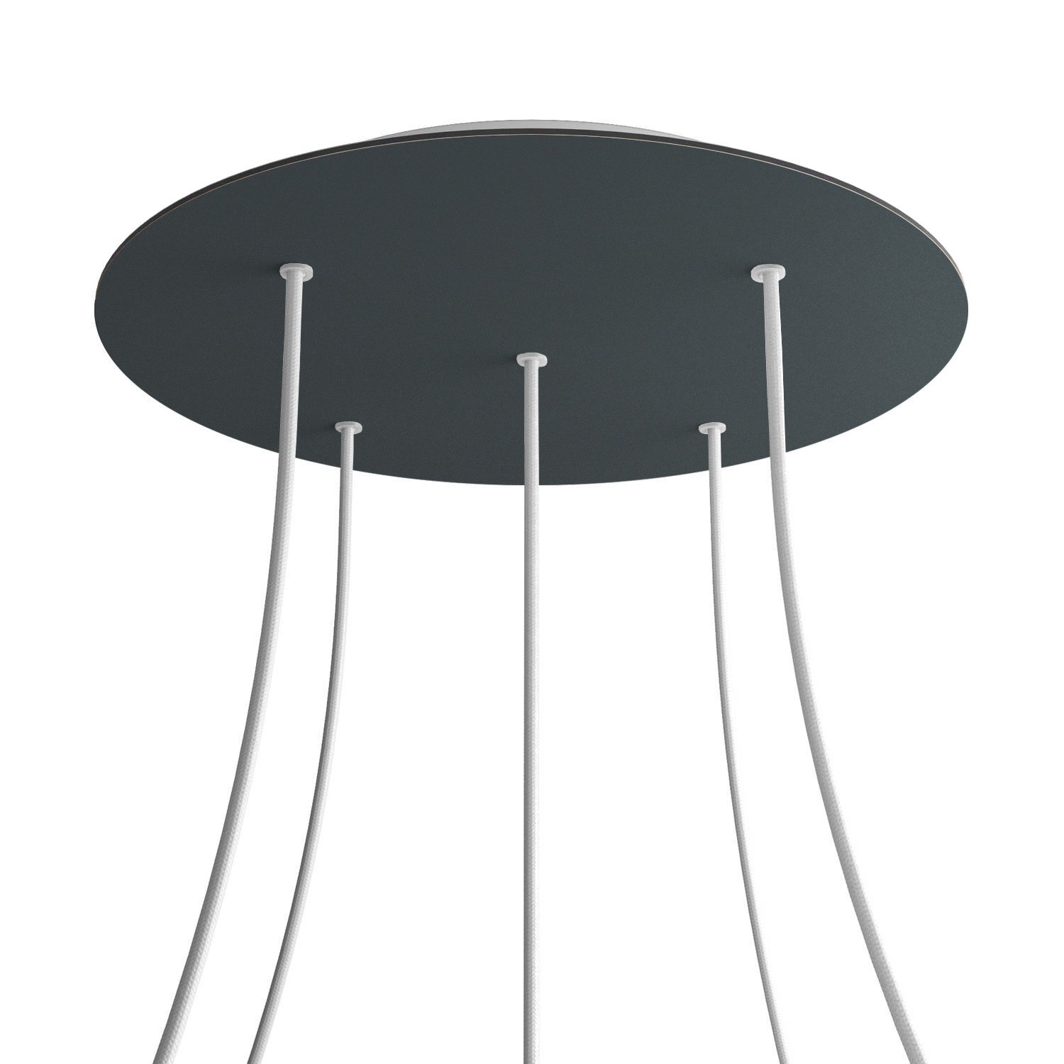 5 Holes - EXTRA LARGE Round Ceiling Canopy Kit - Rose One System - Anthracite