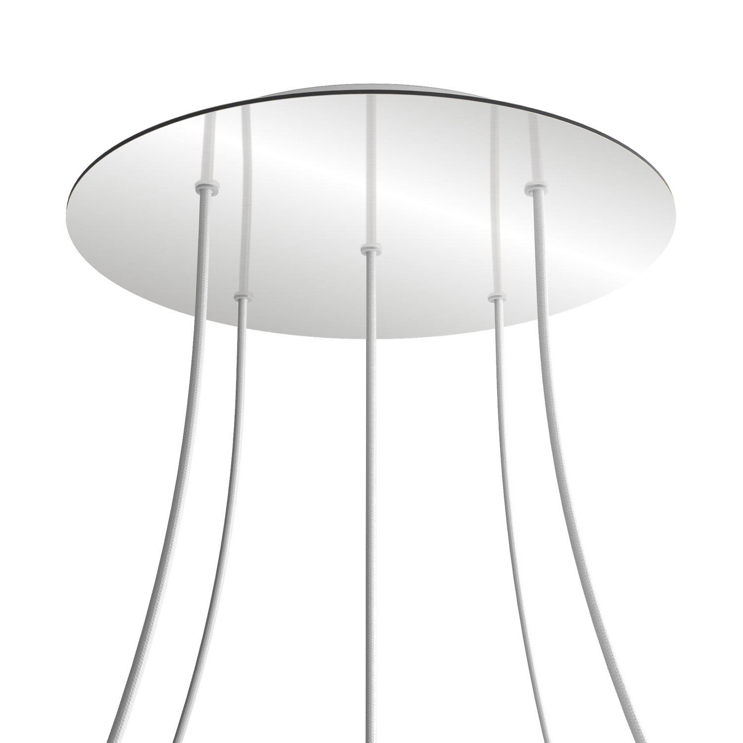 5 Holes - EXTRA LARGE Round Ceiling Canopy Kit - Rose One System - Mirror