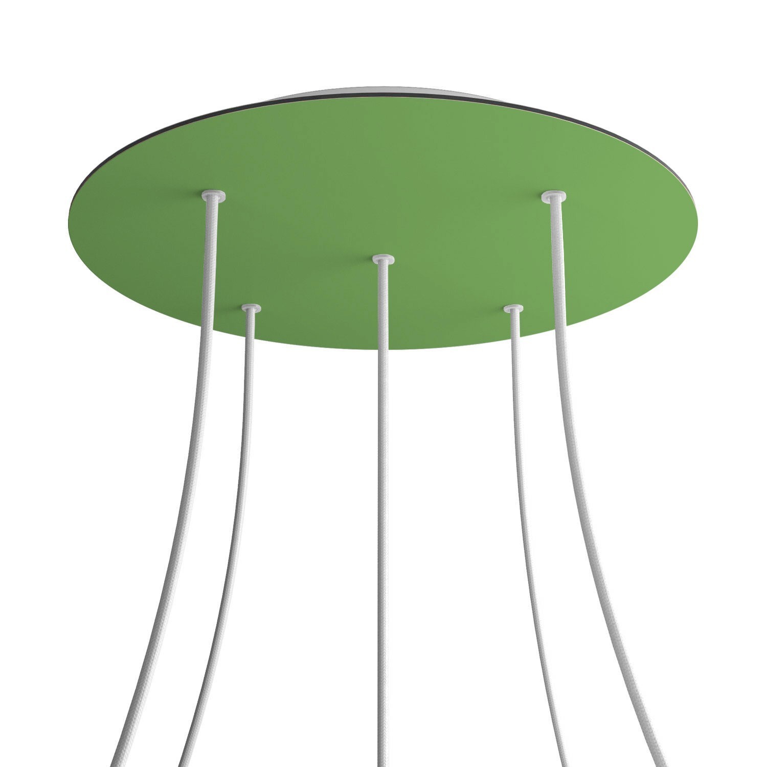 5 Holes - EXTRA LARGE Round Ceiling Canopy Kit - Rose One System - Soft Green