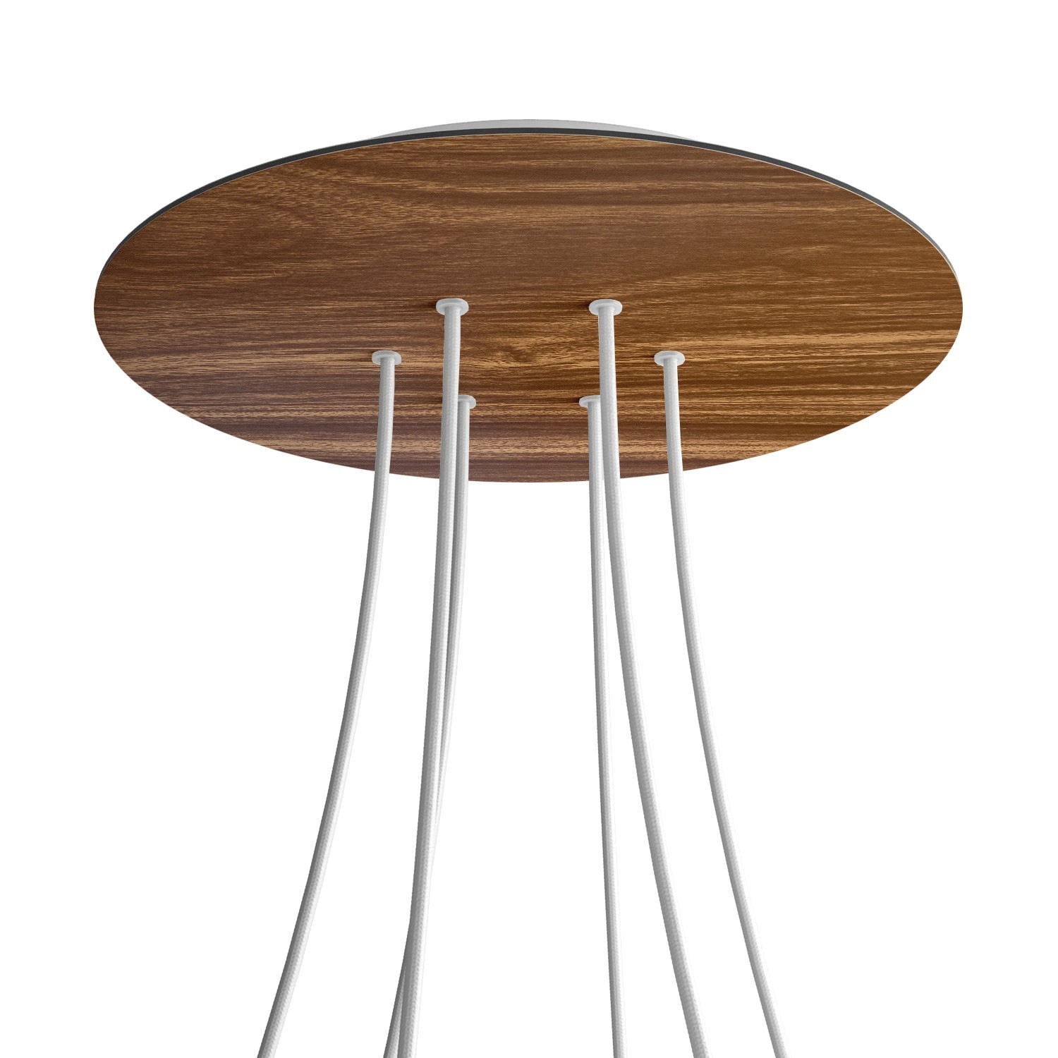 6 Holes - EXTRA LARGE Round Ceiling Canopy Kit - Rose One System - Wood