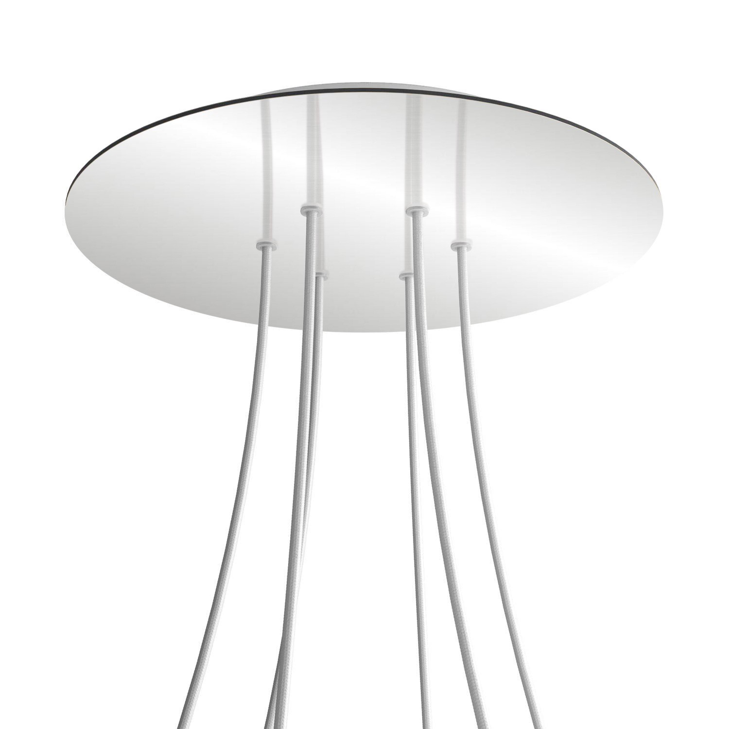 6 Holes - EXTRA LARGE Round Ceiling Canopy Kit - Rose One System - Mirror