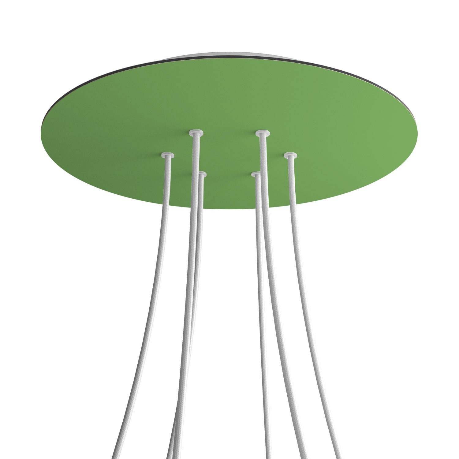 6 Holes - EXTRA LARGE Round Ceiling Canopy Kit - Rose One System - Soft Green