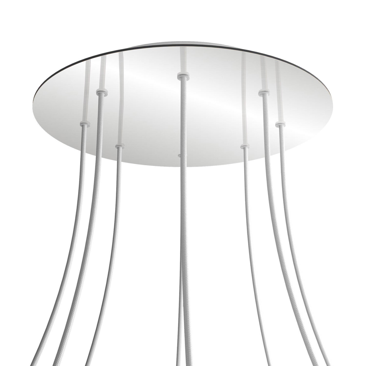 8 Holes - EXTRA LARGE Round Ceiling Canopy Kit - Rose One System - Mirror