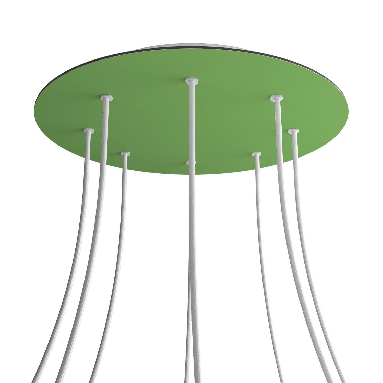 8 Holes - EXTRA LARGE Round Ceiling Canopy Kit - Rose One System - Soft Green