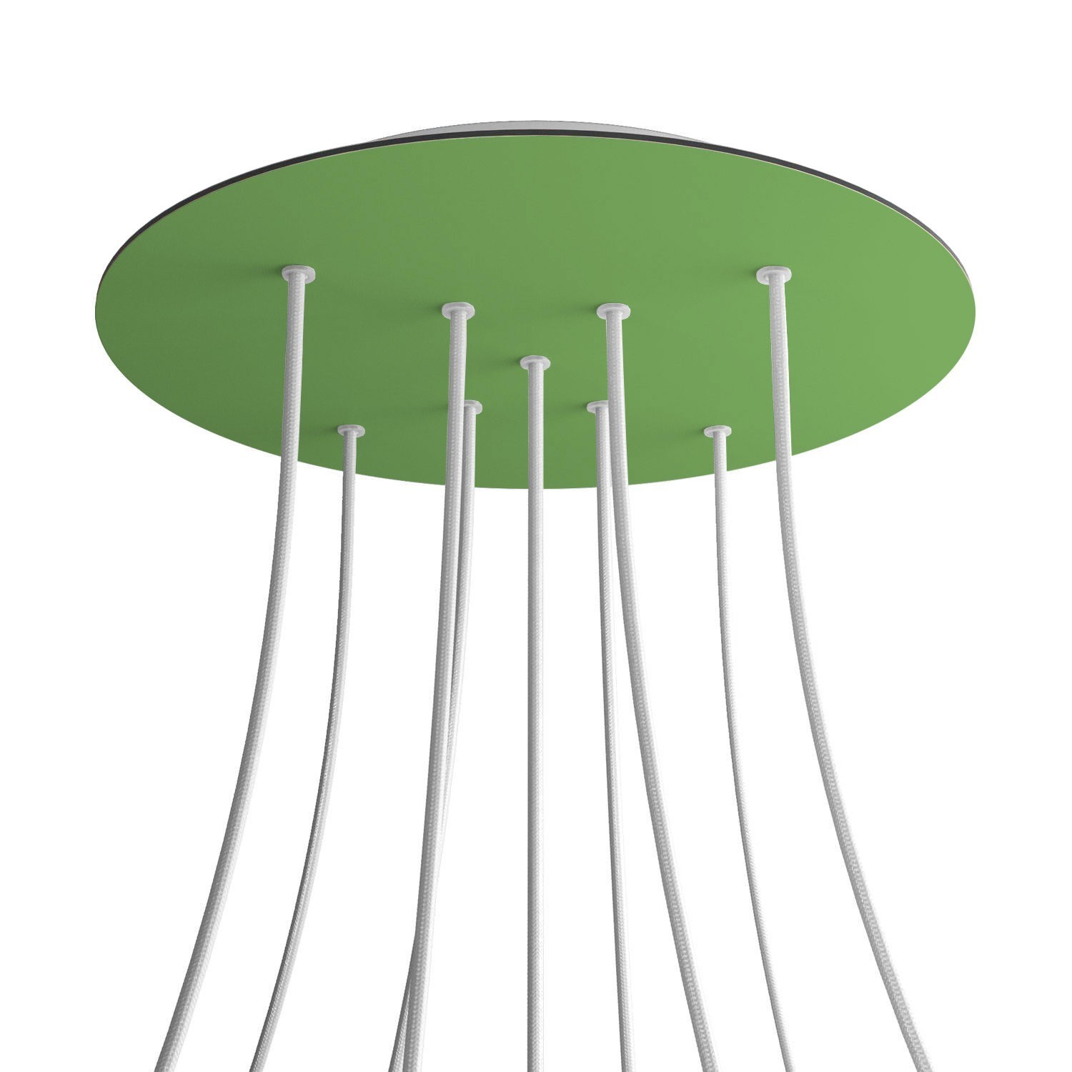 9 X-Shaped Holes - EXTRA LARGE Round Ceiling Canopy Kit - Rose One System - Soft Green