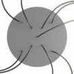 9 X-Shaped Holes - EXTRA LARGE Round Ceiling Canopy Kit - Rose One System