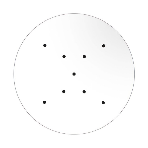 9 X-Shaped Holes - EXTRA LARGE Round Ceiling Canopy Kit - Rose One System