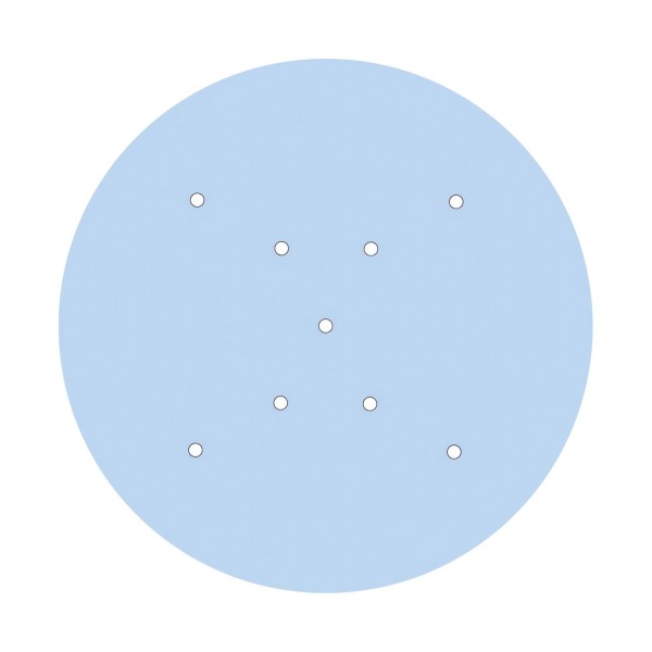 9 X-Shaped Holes - EXTRA LARGE Round Ceiling Canopy Kit - Rose One System