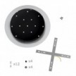 12 Holes - EXTRA LARGE Round Ceiling Canopy Kit - Rose One System