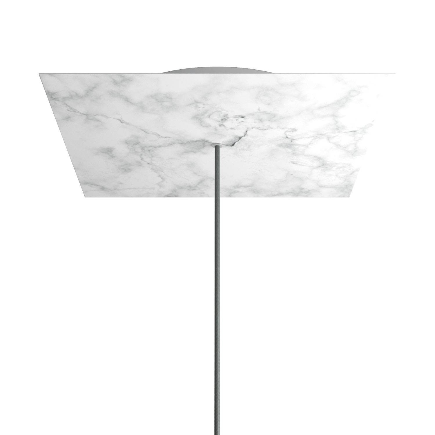 1 Hole - EXTRA LARGE Square Ceiling Canopy Kit - Rose One System - Marble Carrara
