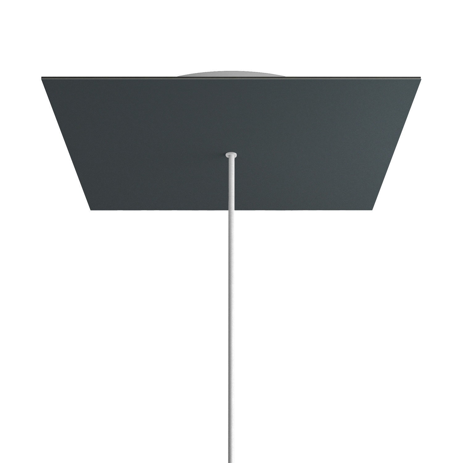 1 Hole - EXTRA LARGE Square Ceiling Canopy Kit - Rose One System - Anthracite
