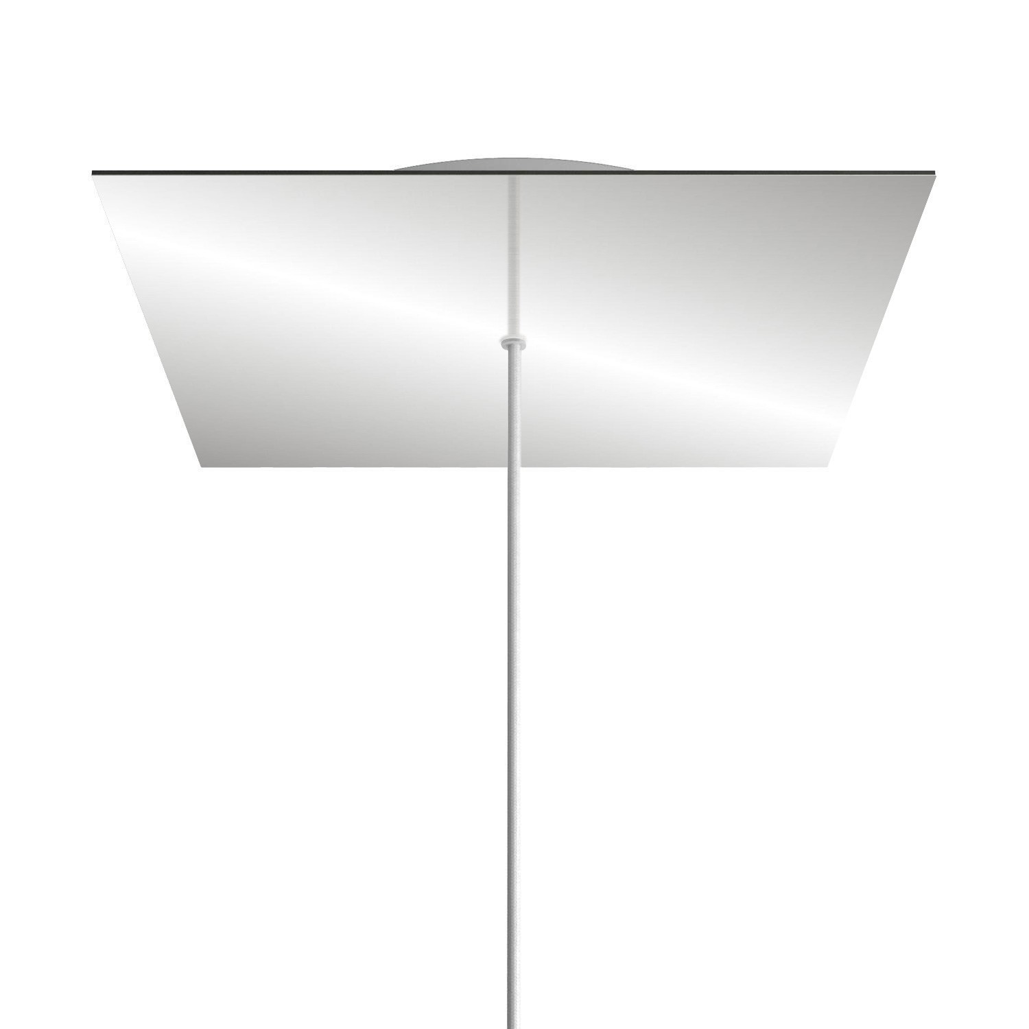 1 Hole - EXTRA LARGE Square Ceiling Canopy Kit - Rose One System - Mirror