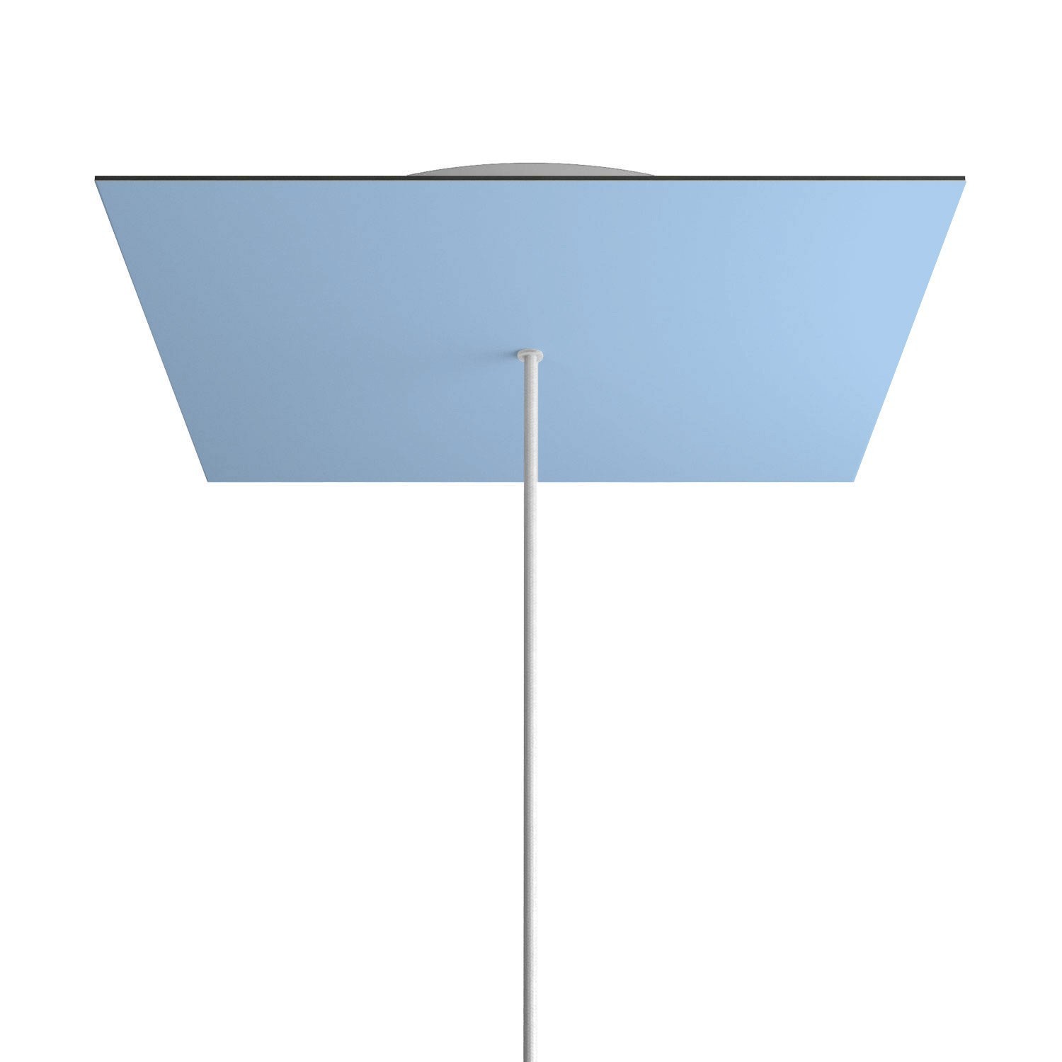 1 Hole - EXTRA LARGE Square Ceiling Canopy Kit - Rose One System - Soft blue