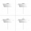 1 Hole - EXTRA LARGE Square Ceiling Canopy Kit - Rose One System
