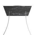 2 Holes - EXTRA LARGE Square Ceiling Canopy Kit - Rose One System