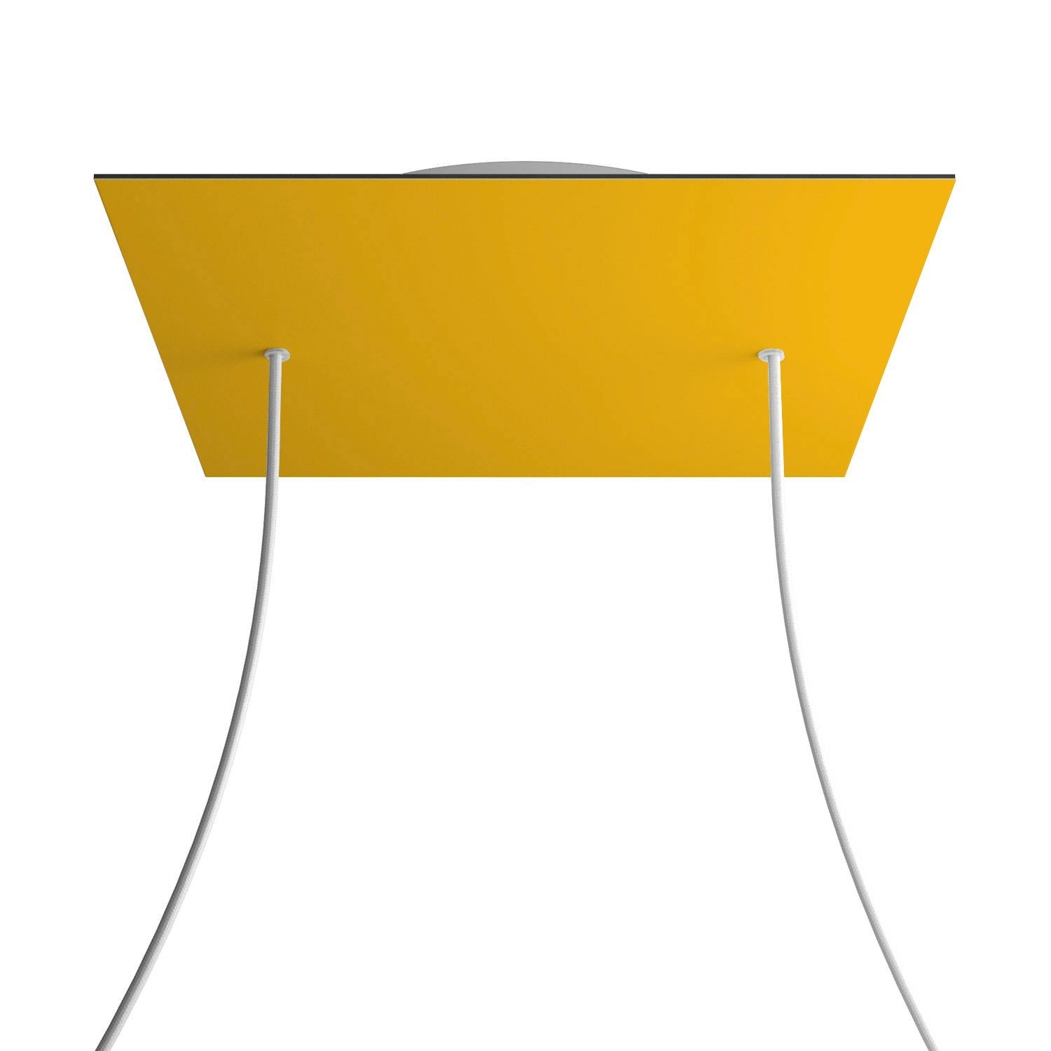 2 Holes - EXTRA LARGE Square Ceiling Canopy Kit - Rose One System - Yellow mustard