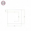2 Holes - EXTRA LARGE Square Ceiling Canopy Kit - Rose One System