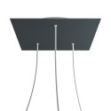 3 Holes - EXTRA LARGE Square Ceiling Canopy Kit - Rose One System