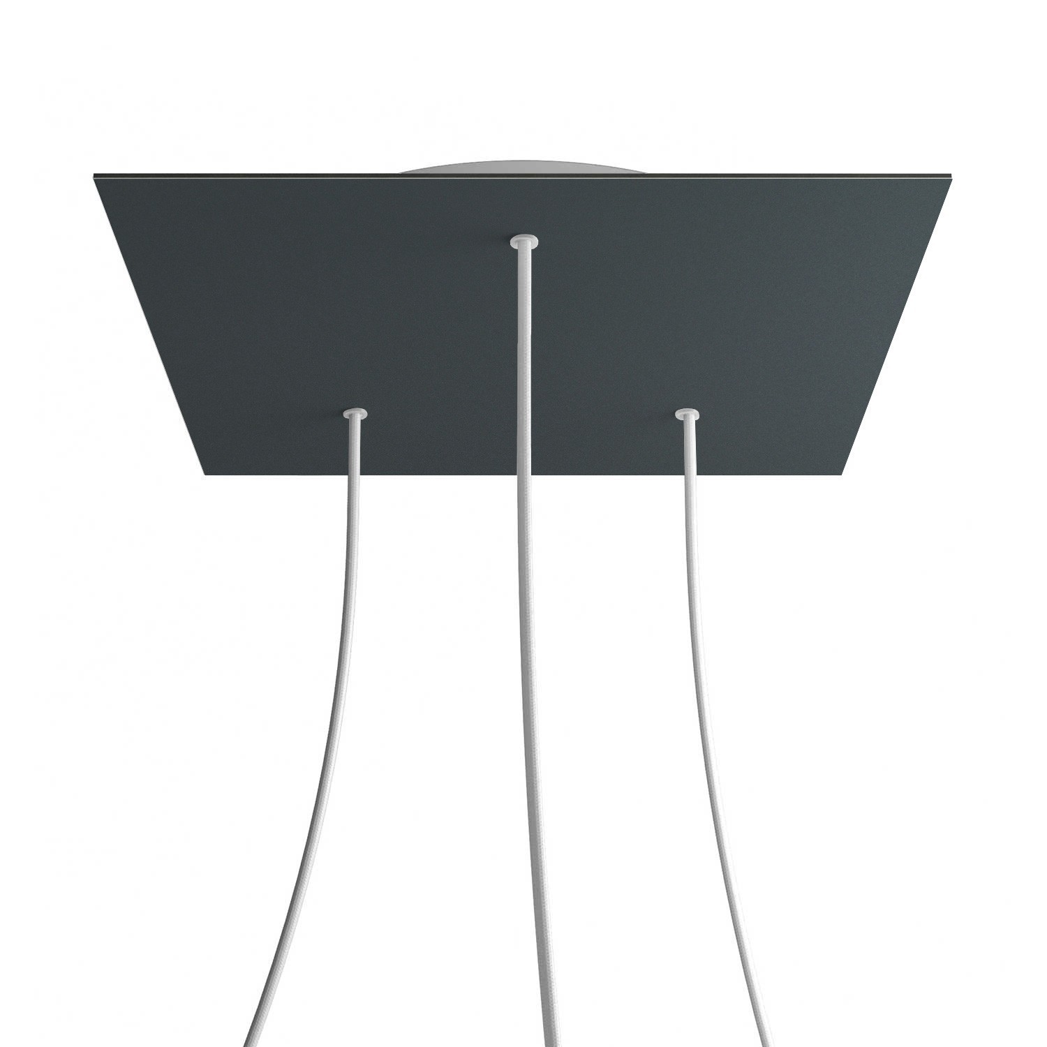 3 Holes - EXTRA LARGE Square Ceiling Canopy Kit - Rose One System - Anthracite