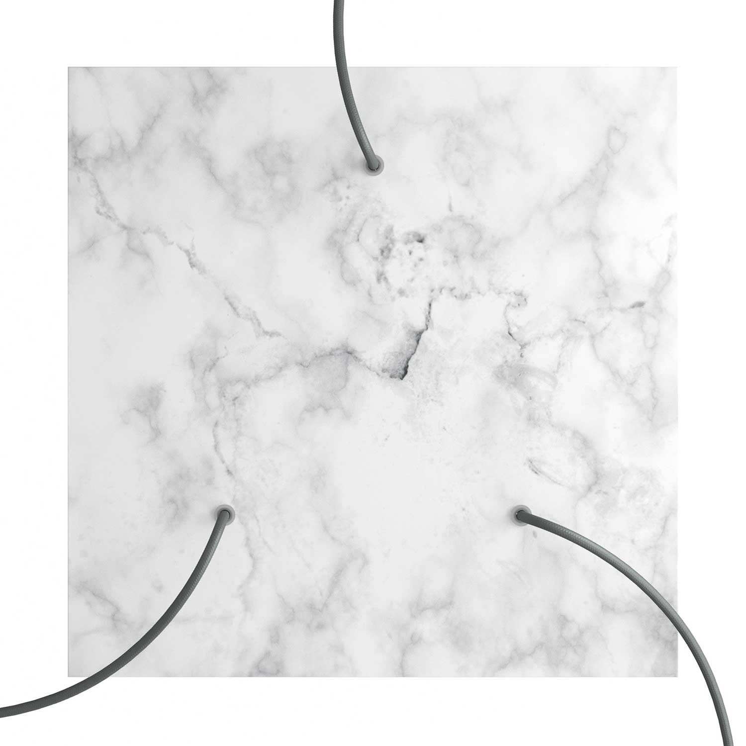 3 Holes - EXTRA LARGE Square Ceiling Canopy Kit - Rose One System