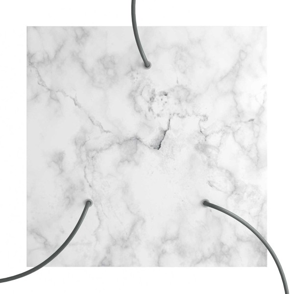 3 Holes - EXTRA LARGE Square Ceiling Canopy Kit - Rose One System