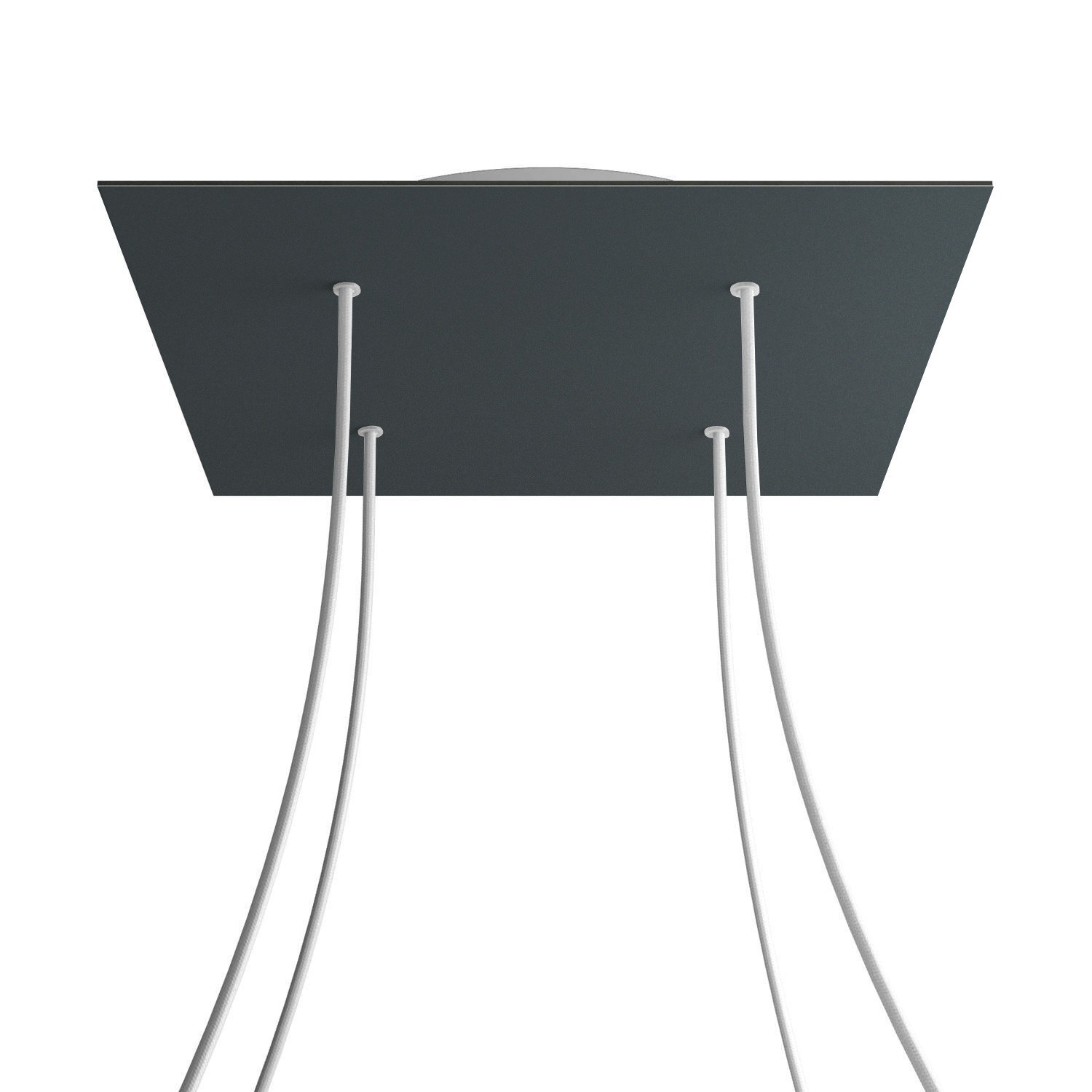 4 Holes - EXTRA LARGE Square Ceiling Canopy Kit - Rose One System - Anthracite
