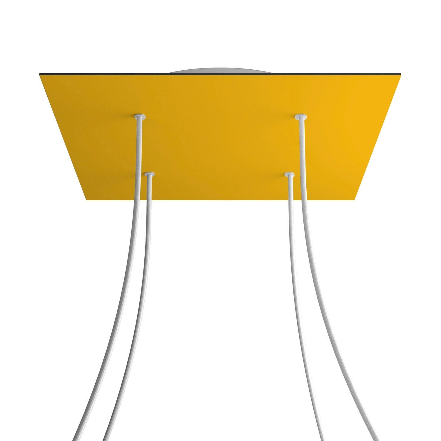 4 Holes - EXTRA LARGE Square Ceiling Canopy Kit - Rose One System - Yellow mustard