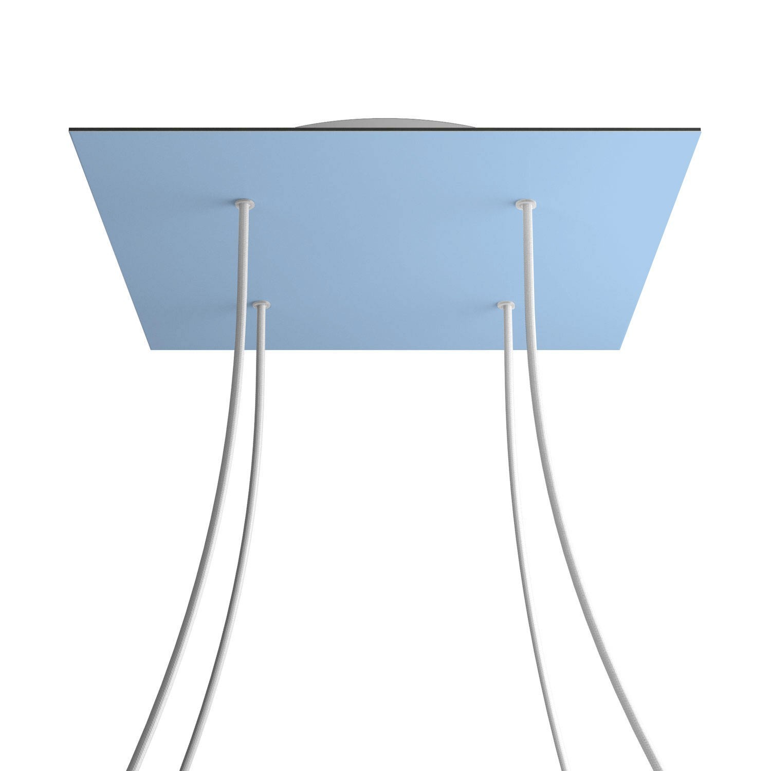 4 Holes - EXTRA LARGE Square Ceiling Canopy Kit - Rose One System - Soft blue