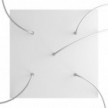 5 Holes - EXTRA LARGE Square Ceiling Canopy Kit - Rose One System