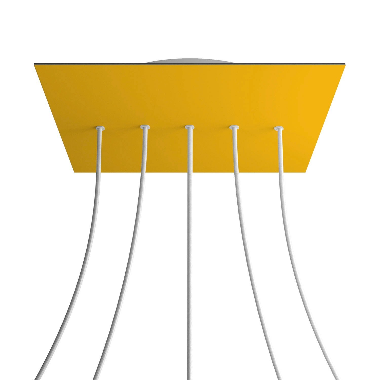 5 In-line Holes - EXTRA LARGE Square Ceiling Canopy Kit - Rose One System - Yellow mustard