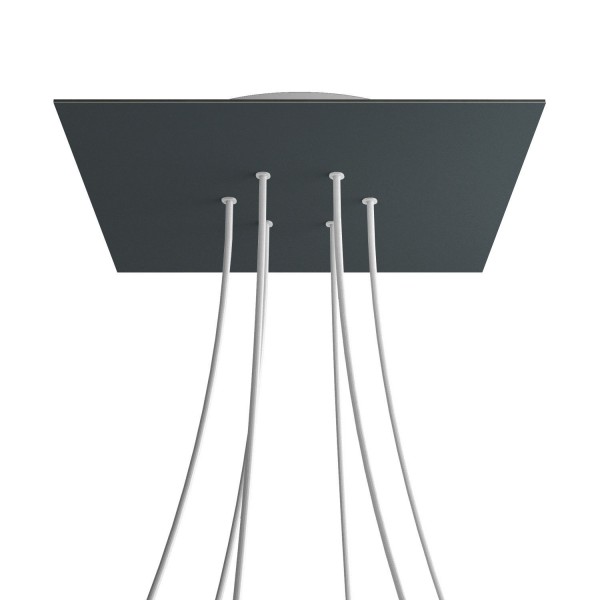 6 Holes - EXTRA LARGE Square Ceiling Canopy Kit - Rose One System
