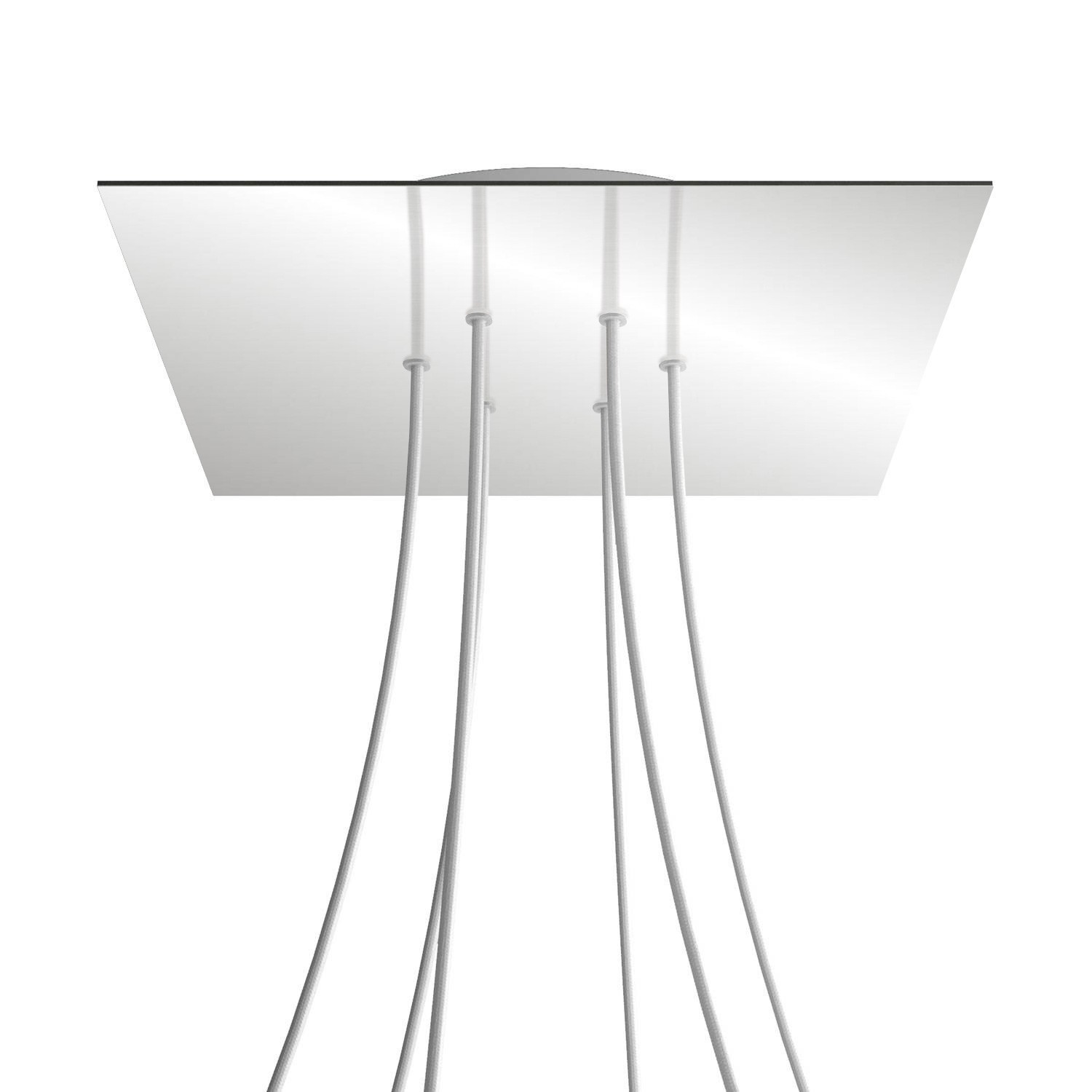 6 Holes - EXTRA LARGE Square Ceiling Canopy Kit - Rose One System - Mirror