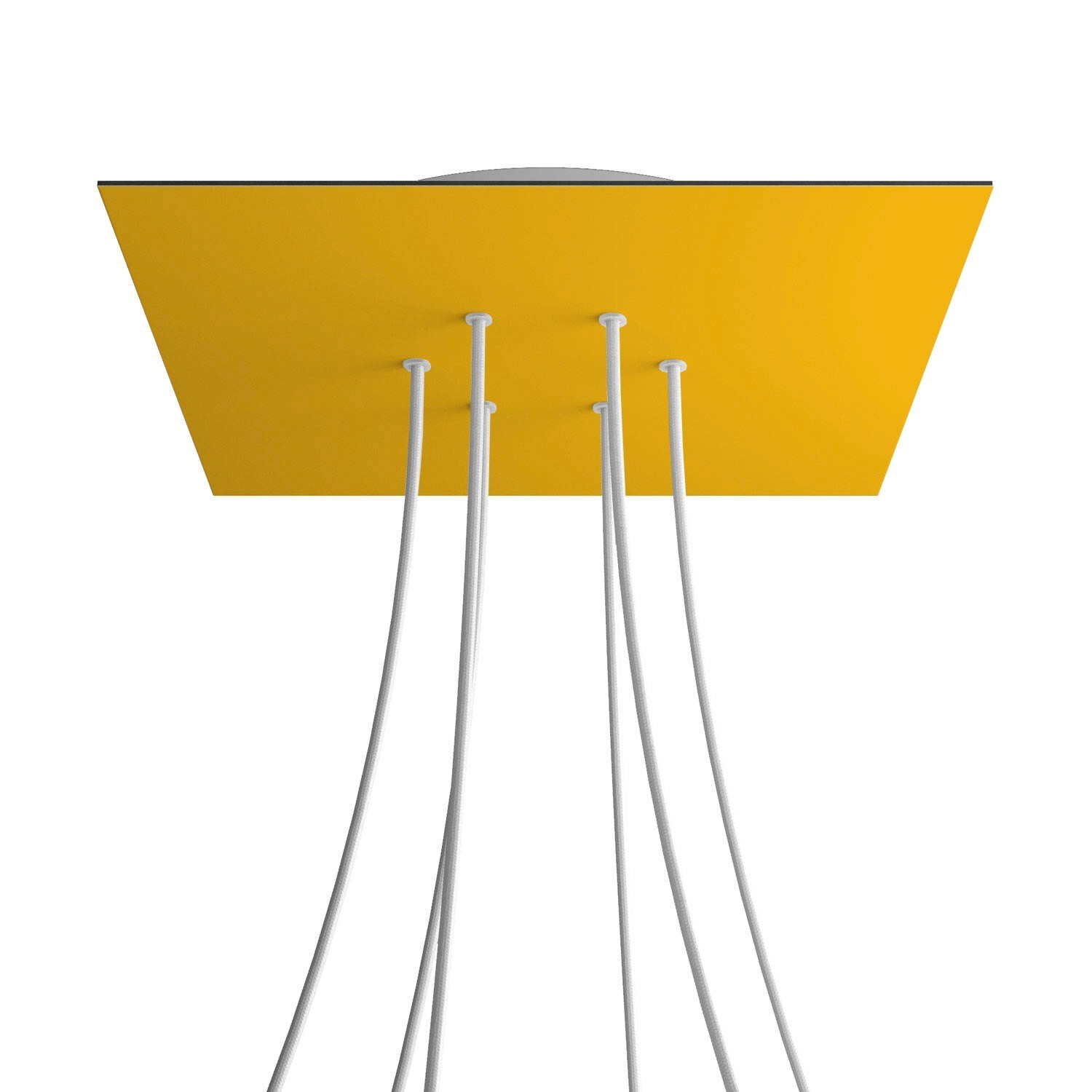 6 Holes - EXTRA LARGE Square Ceiling Canopy Kit - Rose One System - Yellow mustard