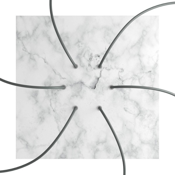 6 Holes - EXTRA LARGE Square Ceiling Canopy Kit - Rose One System