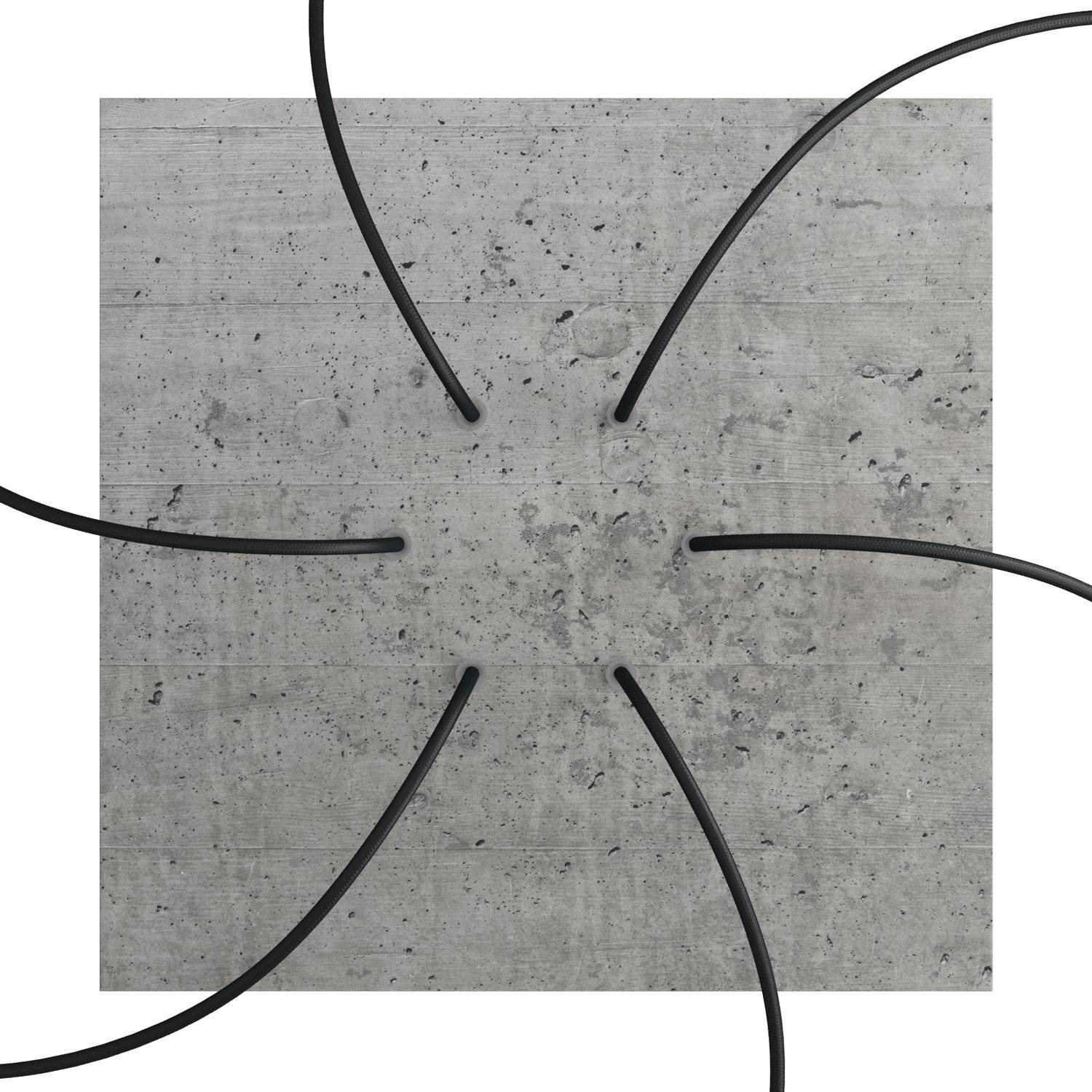 6 Holes - EXTRA LARGE Square Ceiling Canopy Kit - Rose One System