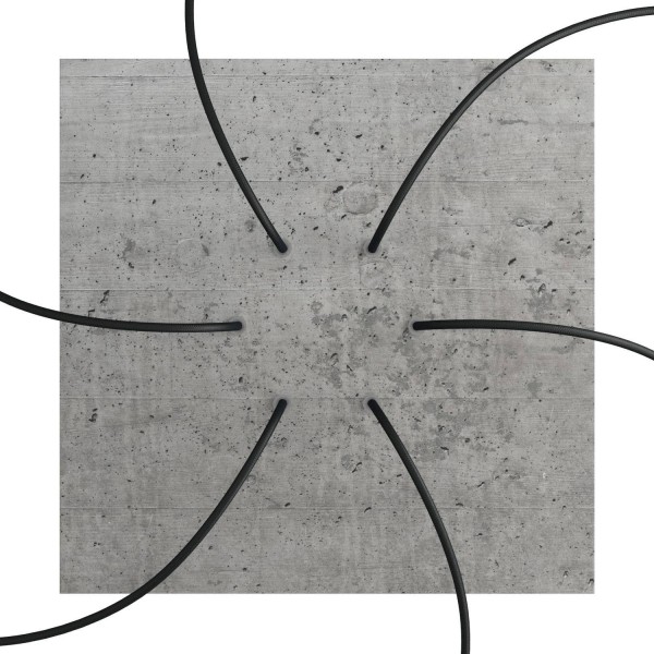 6 Holes - EXTRA LARGE Square Ceiling Canopy Kit - Rose One System