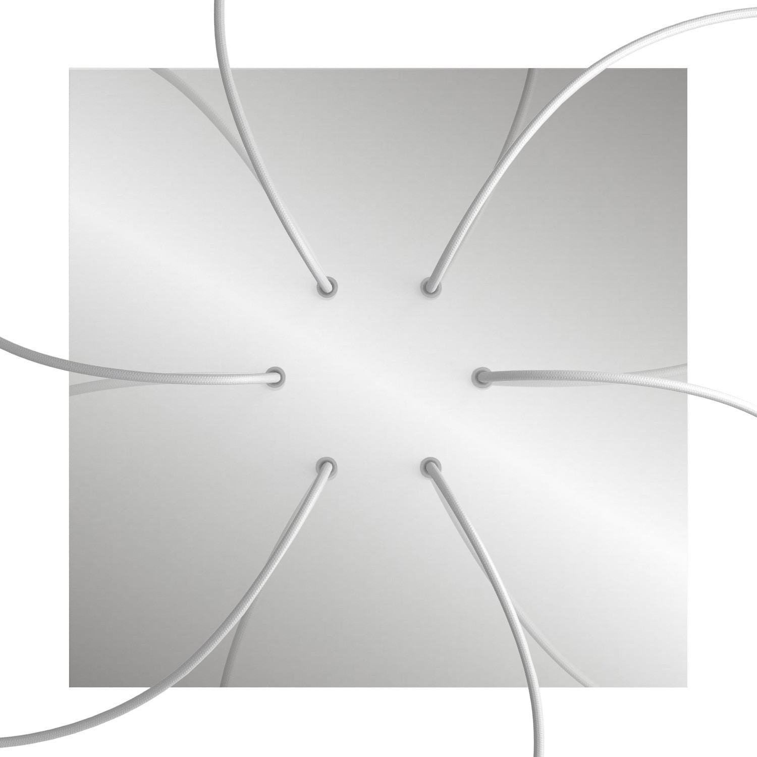 6 Holes - EXTRA LARGE Square Ceiling Canopy Kit - Rose One System
