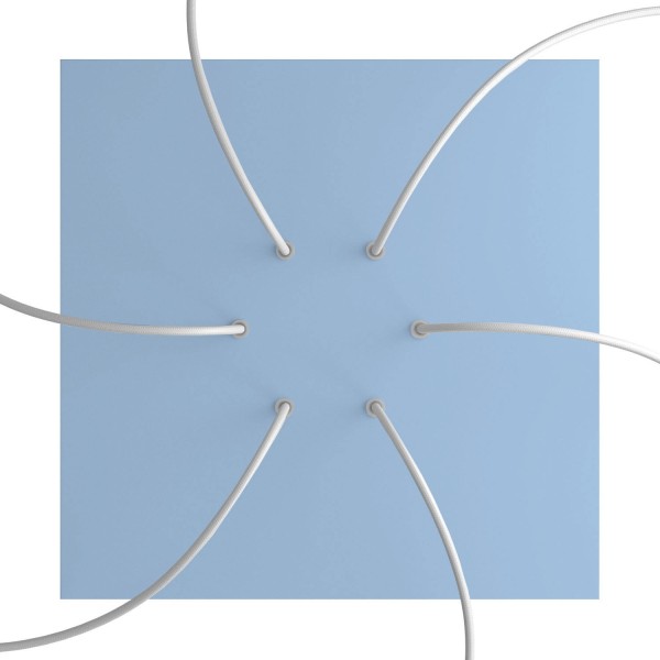 6 Holes - EXTRA LARGE Square Ceiling Canopy Kit - Rose One System
