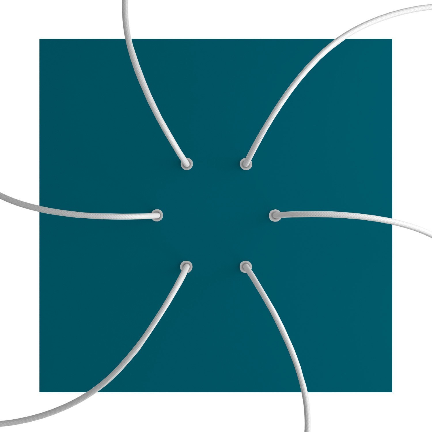6 Holes - EXTRA LARGE Square Ceiling Canopy Kit - Rose One System
