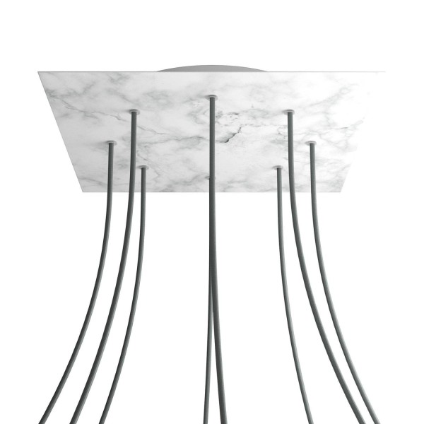 8 Holes - EXTRA LARGE Square Ceiling Canopy Kit - Rose One System