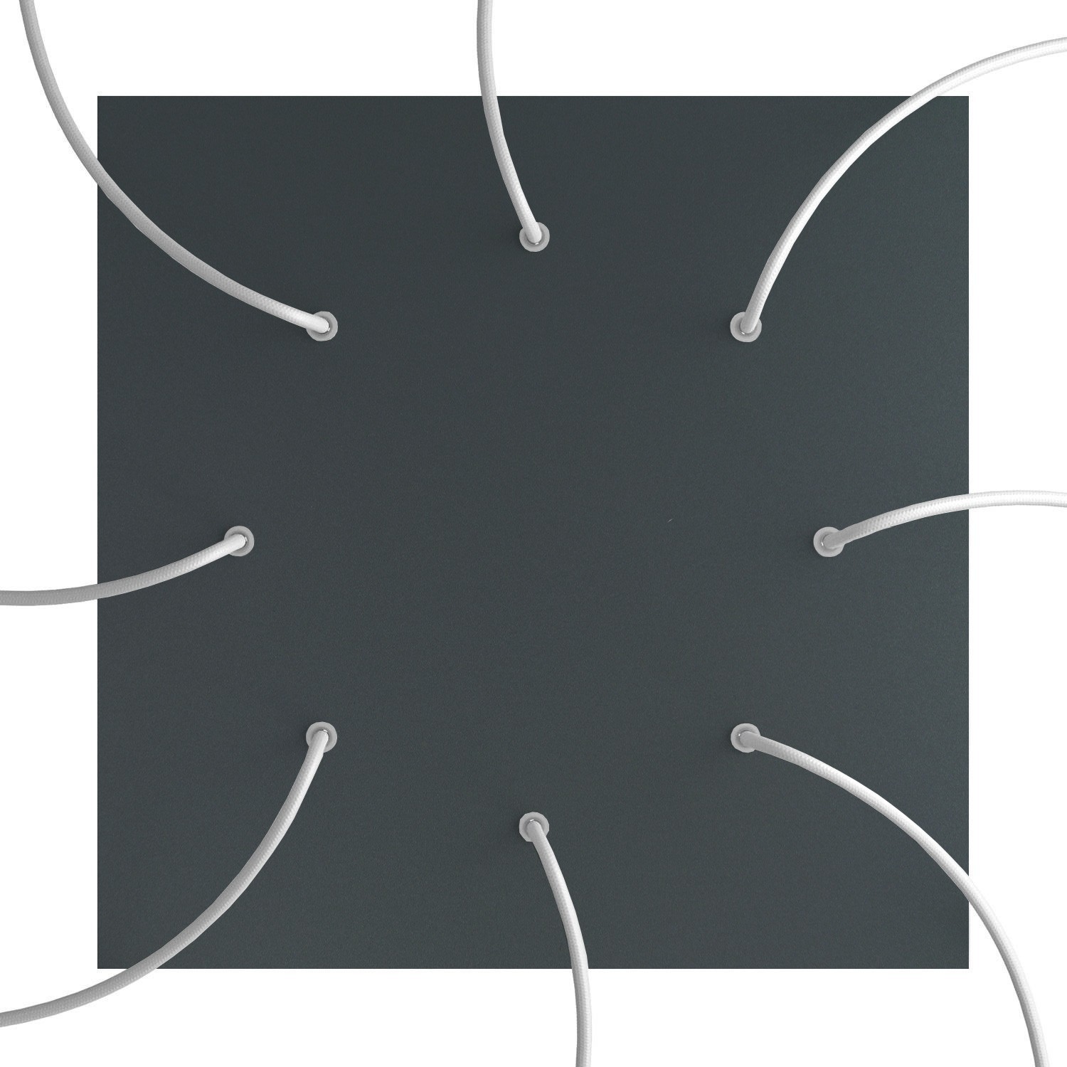 8 Holes - EXTRA LARGE Square Ceiling Canopy Kit - Rose One System