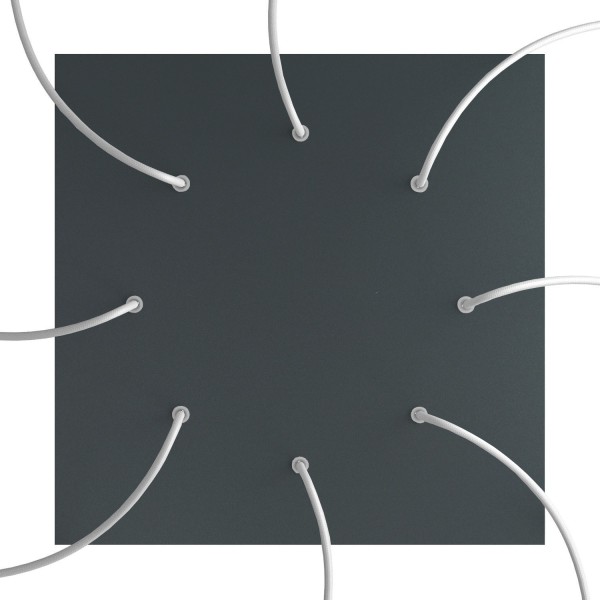 8 Holes - EXTRA LARGE Square Ceiling Canopy Kit - Rose One System
