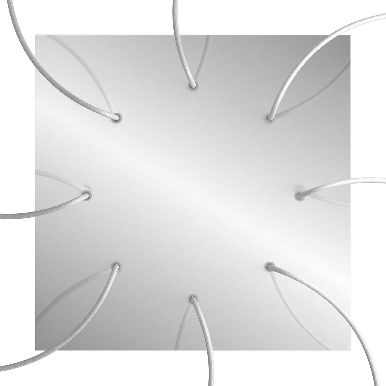 8 Holes - EXTRA LARGE Square Ceiling Canopy Kit - Rose One System