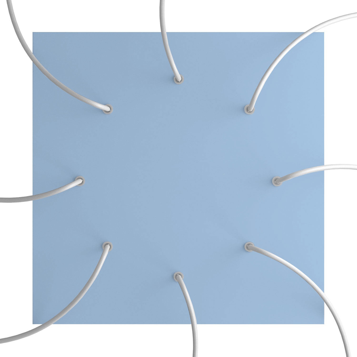 8 Holes - EXTRA LARGE Square Ceiling Canopy Kit - Rose One System