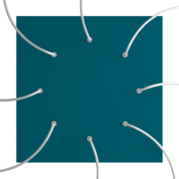 8 Holes - EXTRA LARGE Square Ceiling Canopy Kit - Rose One System