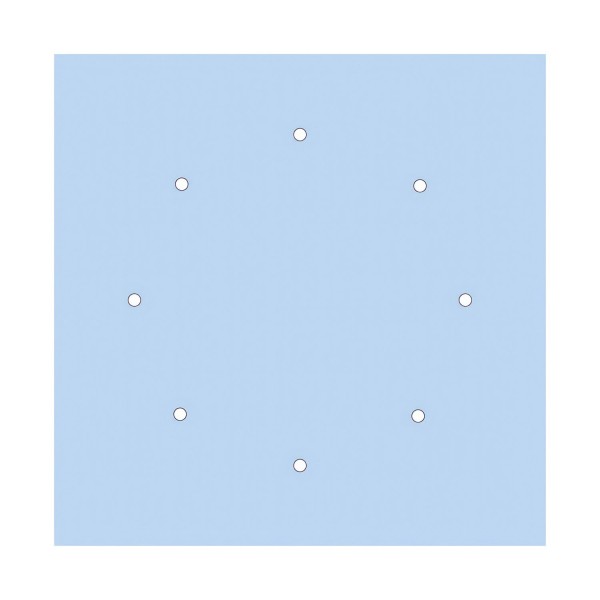 8 Holes - EXTRA LARGE Square Ceiling Canopy Kit - Rose One System