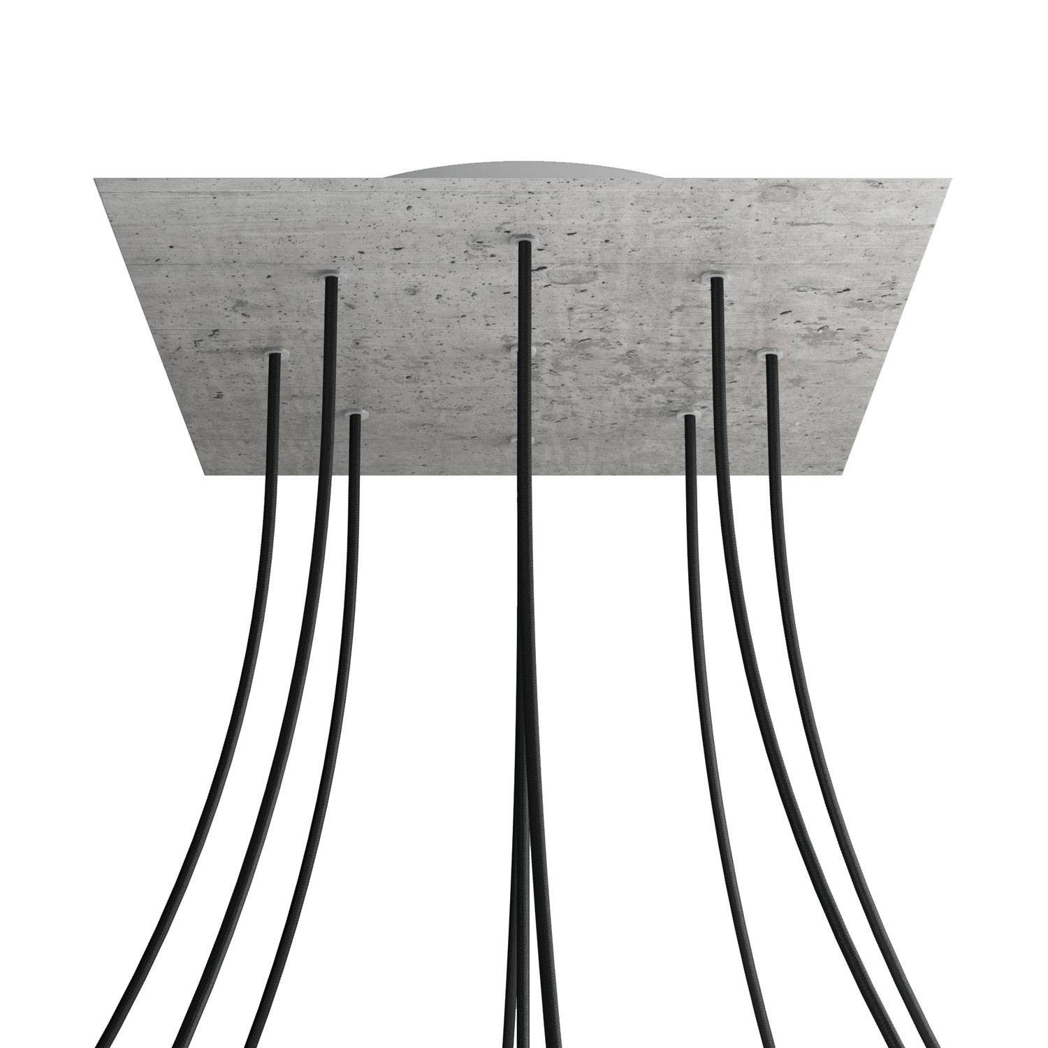 9 Holes - EXTRA LARGE Square Ceiling Canopy Kit - Rose One System - Concrete