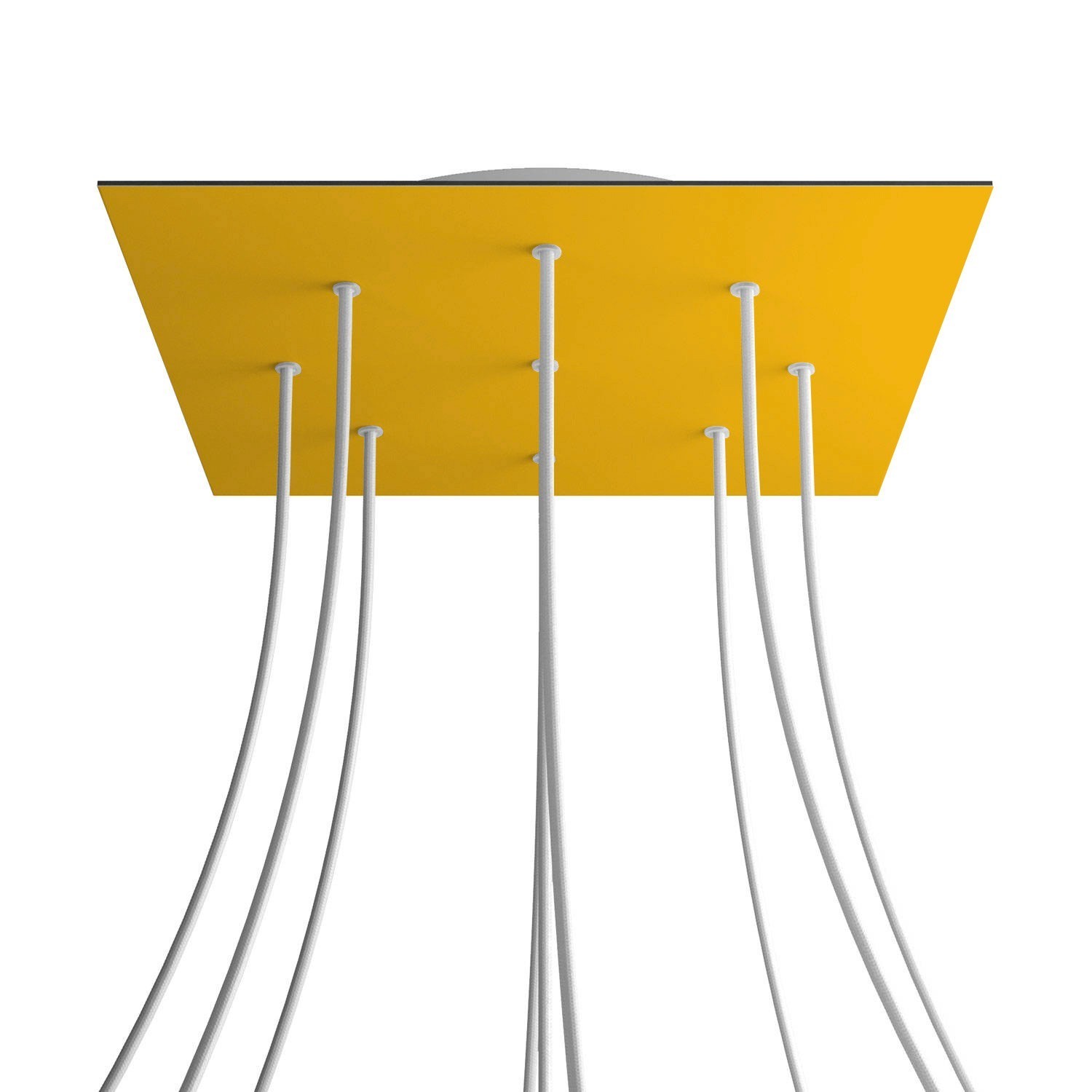 9 Holes - EXTRA LARGE Square Ceiling Canopy Kit - Rose One System - Yellow mustard