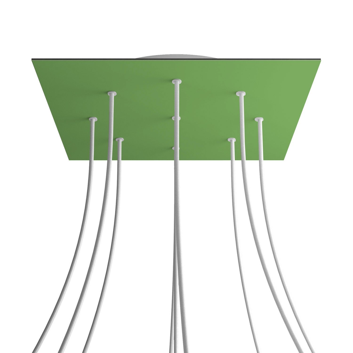 9 Holes - EXTRA LARGE Square Ceiling Canopy Kit - Rose One System - Soft Green
