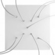 9 X-shaped Holes - EXTRA LARGE Square Ceiling Canopy Kit - Rose One System